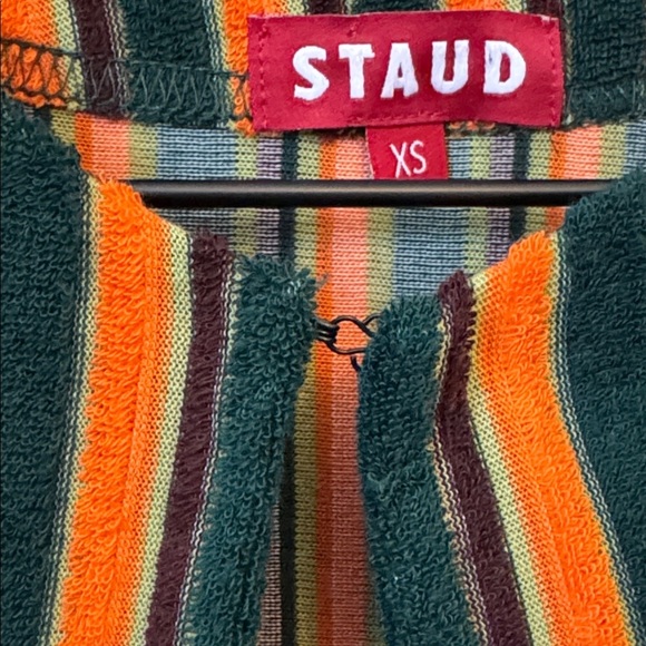 STAUD Mia Robe Duster Sweater in Pistachio & Cantaloupe Cocomaya XS - Picture 5 of 8